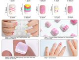 Kids False Nail Girls Cartoon Press on Nails,24 Pcs/Box