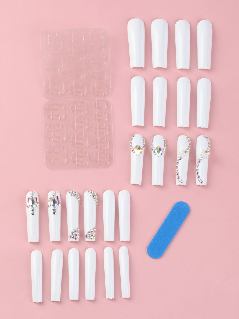 New DIY Long Nail Press on False Nails