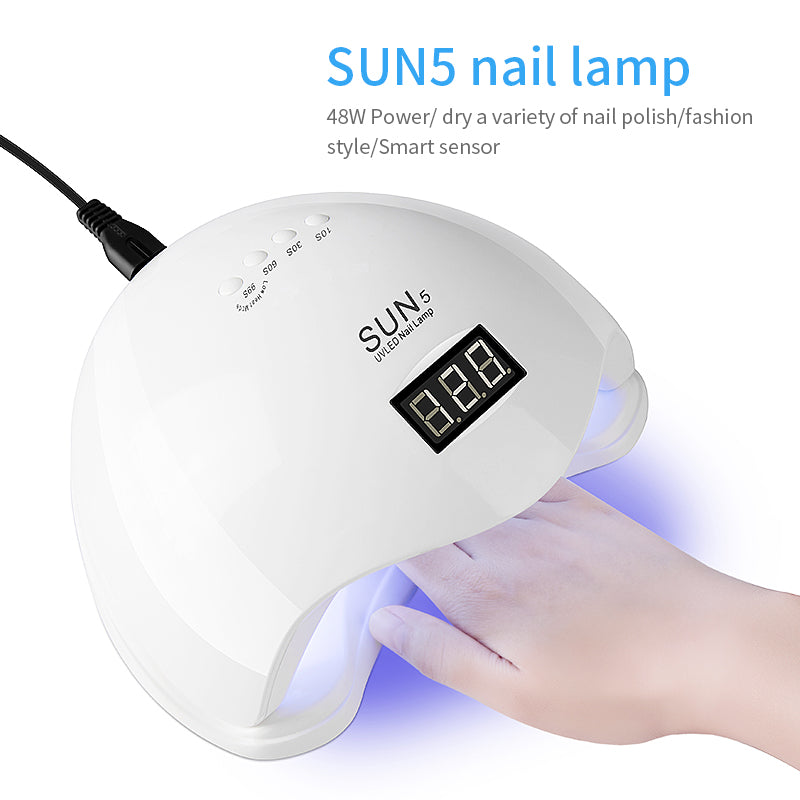 48W 10s/30s/60s/99s 24 Lamp Beads Nail Lamp Power UV LED Light Nail Gel Dryer Lamp Intelligent Induction Nail Machine Care Tool