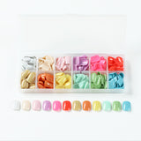 12 Macaron Color Short Fakenail